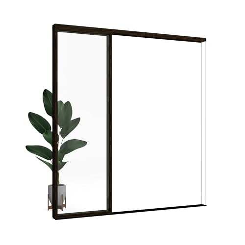 TSDC Large 90"x80" Triple Pane/Door Multi Sliding Glass Wall Interior Room Divider with Aluminum Framed Clear See-Through Tempered Glass for Residential & Commercial Spaces (White, 90" W x 80" H)