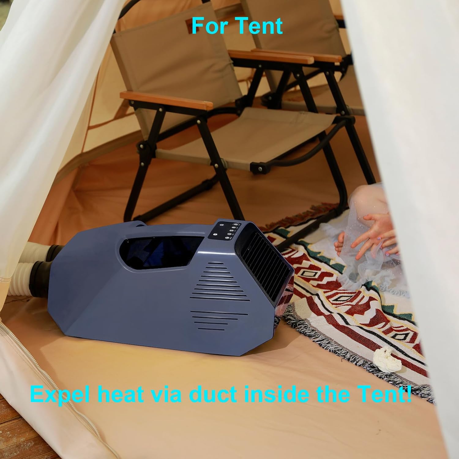 2380BTU Camping Air Conditioners - Enjoycool 14lb Tent Air Conditioner with Remote Control, Portable ac for Truck Outdoor/RVs/Fishing or Pet (Battery Not Included)