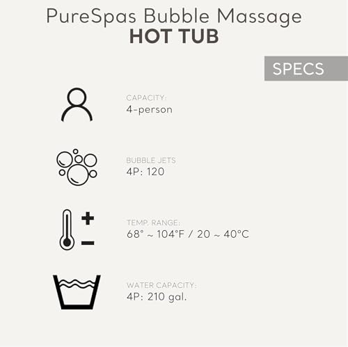 INTEX 28425EH PureSpa Bubble Massage Spa Set Outdoor Inflatable Portable Hot Tub, Includes Energy Efficient Spa Cover, Saltwater System Ready, 4 Person, 77in x 28in