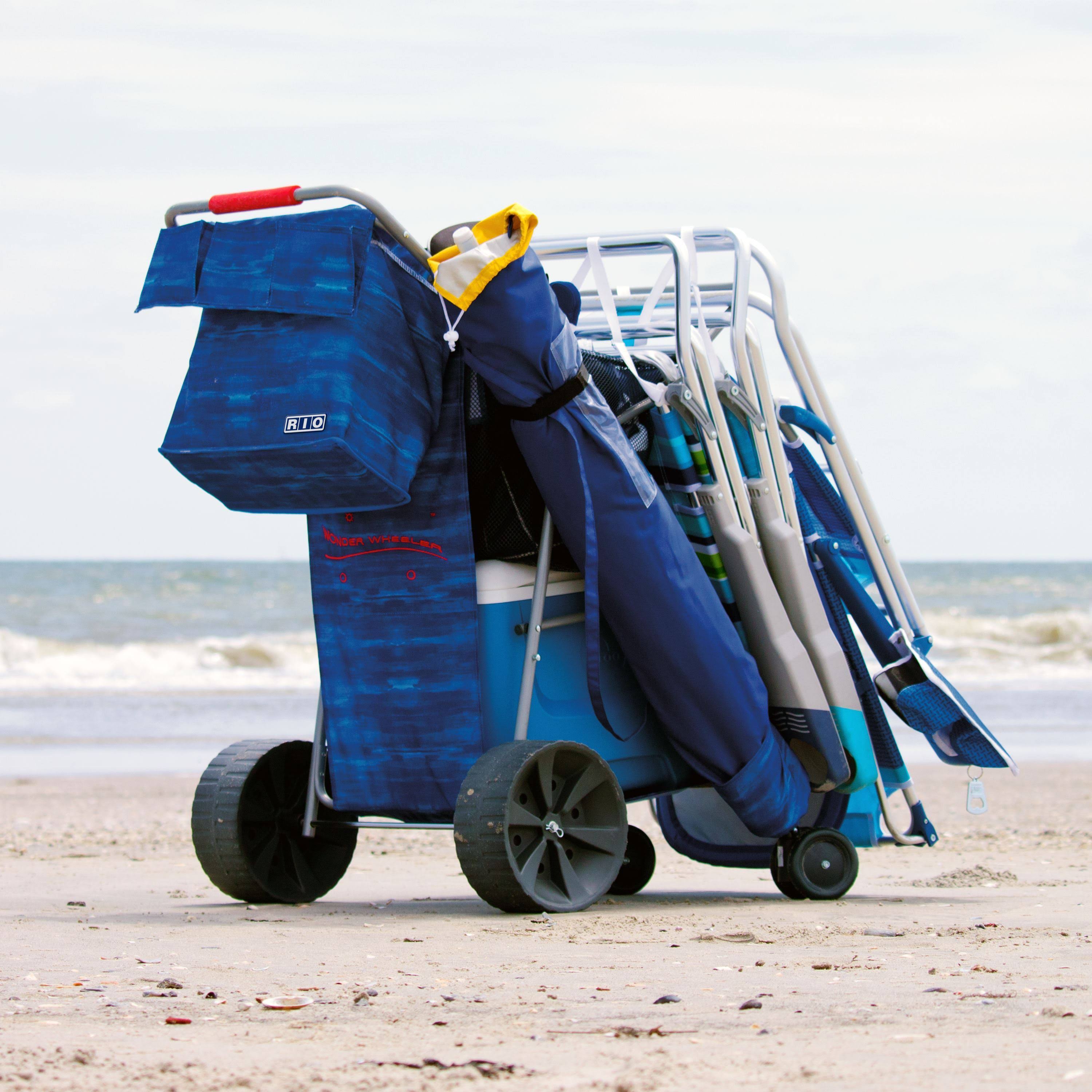 Rio | Wonder Wheeler Deluxe Beach Cart - Dark Blue