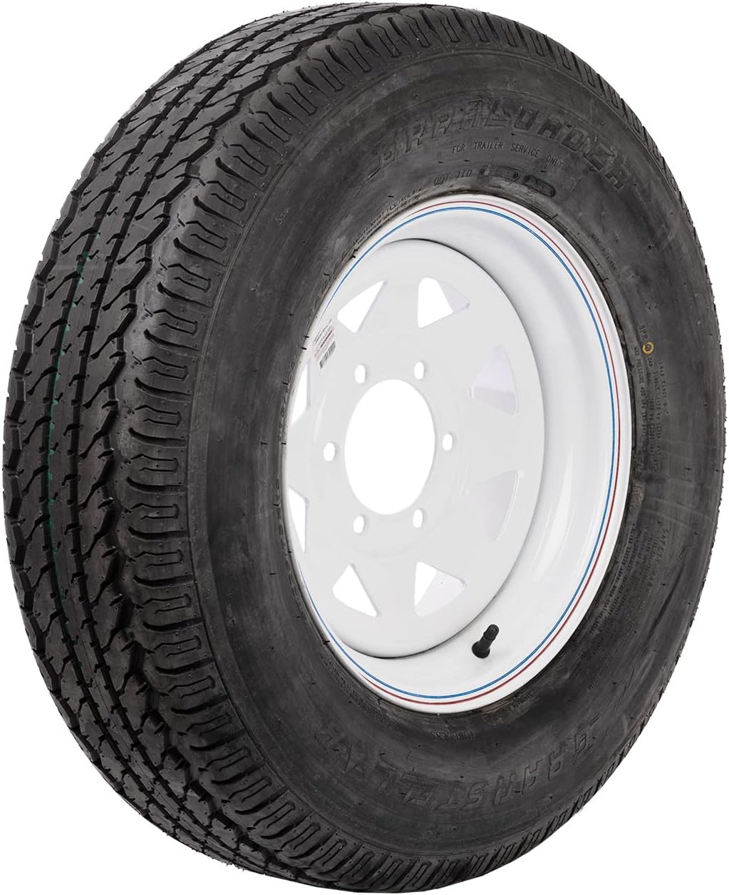 Gran Stellar Tire - ST225/75R15 | SPOKE/WHITE | 6x5.5 | Trailer Tire Mounted | RV Tire | Camper Tire (1)