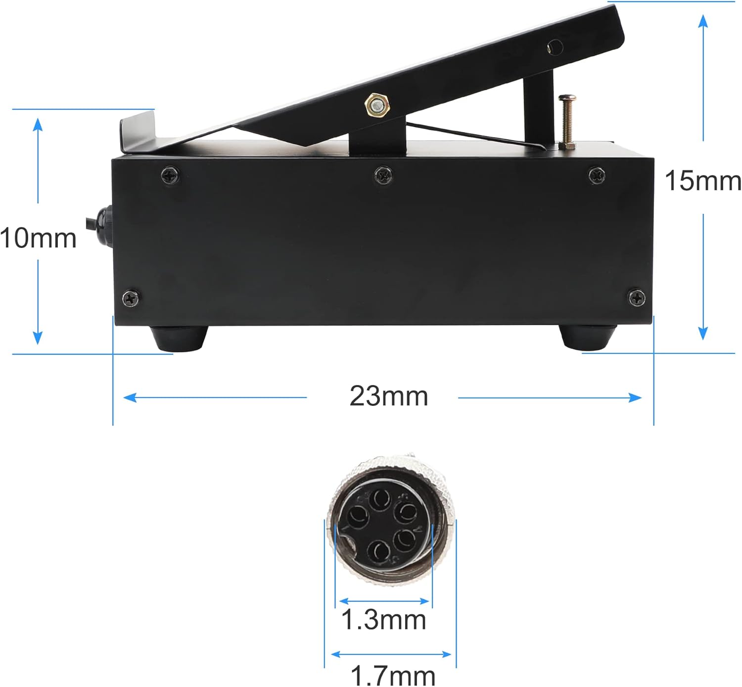 TIG Welder Foot Pedal,Amp Control 5 Pin for TIG Welder TIG200GPACDC Tig Foot Pedal Pack of 2