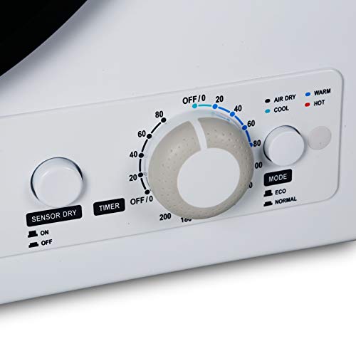 BLACK+DECKER BCED26 Compact Dryer for Standard Wall Outlet, Small, Modes, Load Volume
