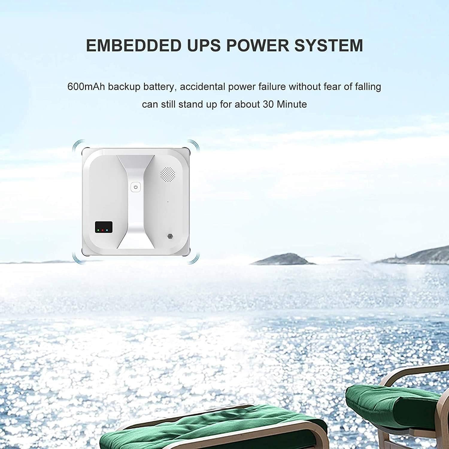 Window Cleaner Robot, Automatic Window Cleaning Robot, Remote Control,Window Washer Robot with 2500pa Strong Suction, 20240516