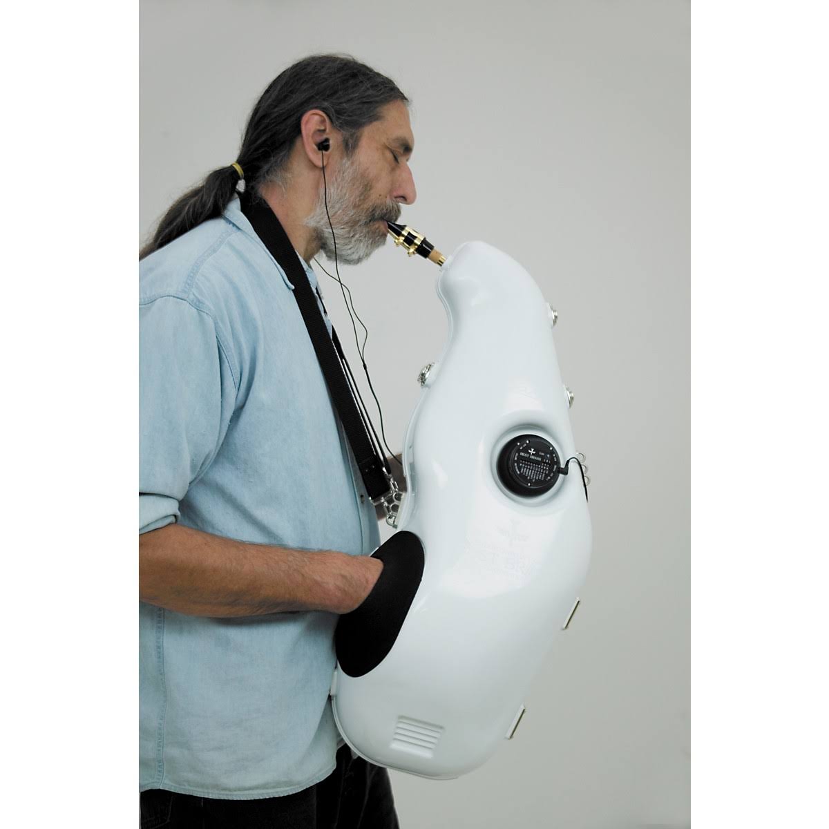 e-Sax Practice Mute System for Alto Saxophone II White