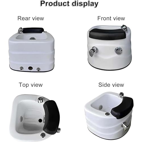 Acrylic Foot Bath, Portable Pedicure Foot Spa Bathtub with Adjustable Foot Pedal, Adjustable Hot and Cold Water, Pedicure Bucket Spa Massage Foot Bath for Relaxation and Foot Care,A
