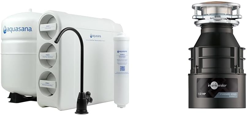 Aquasana Reverse Osmosis Water Filter System and InSinkErator Badger 5 Garbage Disposal Bundle