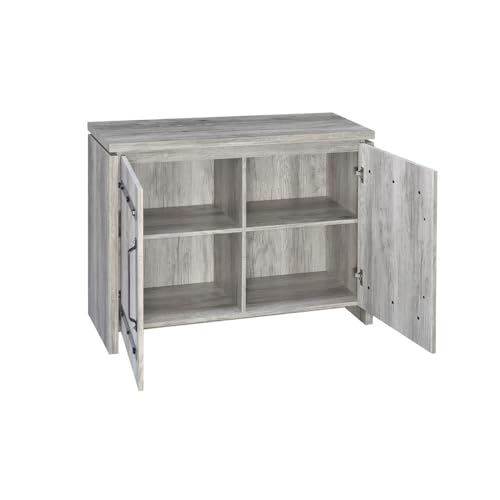 Grey Driftwood 2-door Accent Cabinet Storage Cabinets