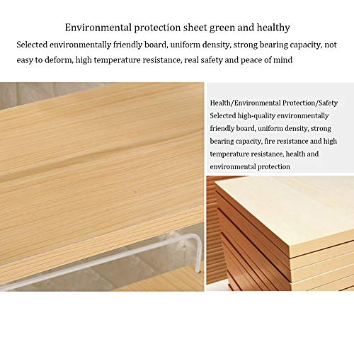 Solid Wood Desk Desktop Computer Desk,Modern Study Desk with Bookshelf Study Desk PC Laptop Desk Workbench,Small Space Office Desk Workstation (110cm Teak 110cm Teak)
