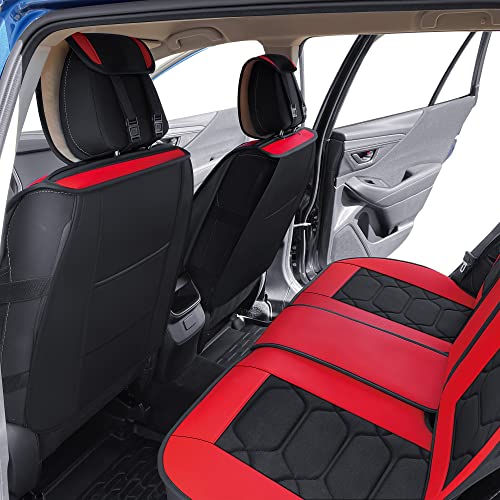 OASIS AUTO Forester Outback Legacy Impreza Crosstrek Accessories Seat Covers 2010-2025 Custom Fit Leather Cover Protector Cushion (Premium Full Set, Tan)