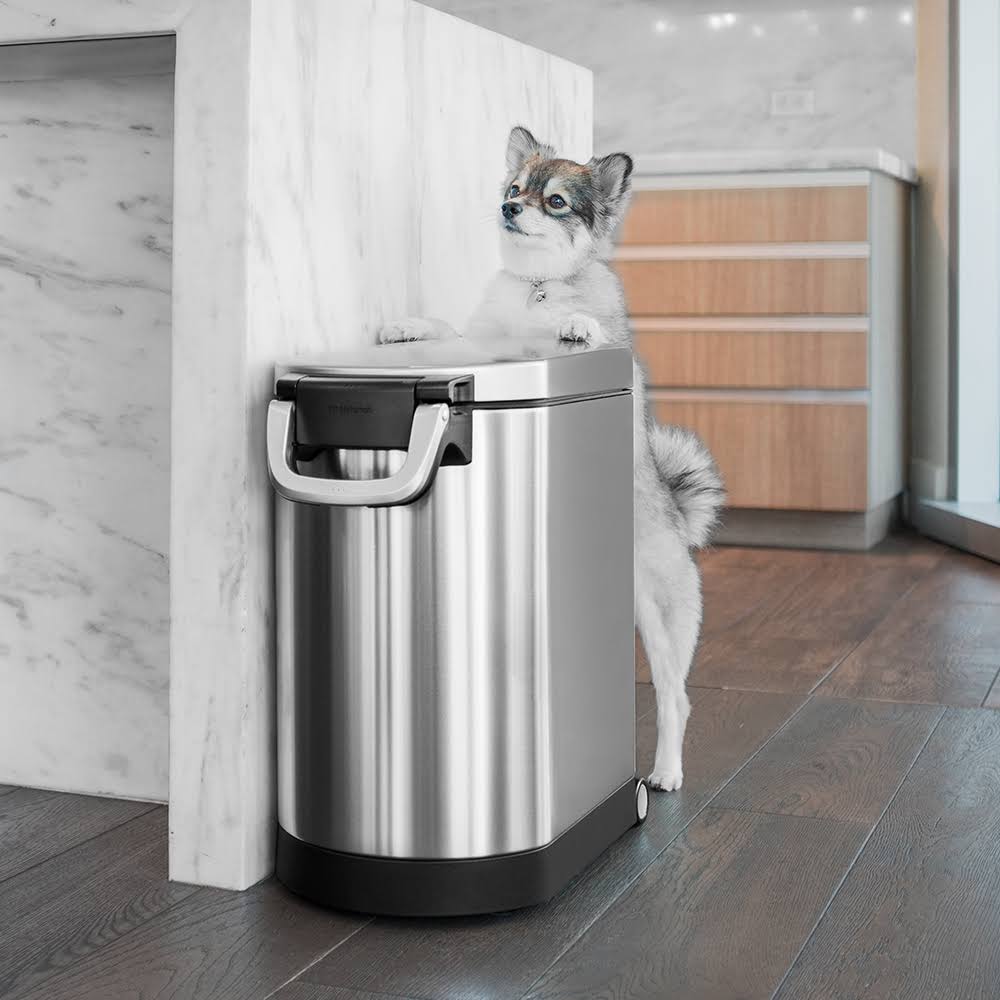 simplehuman Brushed Stainless Steel Pet Food Storage Can
