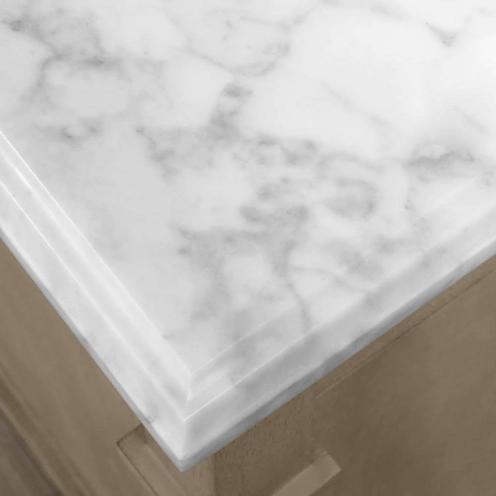 Home Decorators Collection Aberdeen 36 in. x 22 in. D Bath Vanity in Antique Oak with Carrara Marble Vanity Top in White with Wh