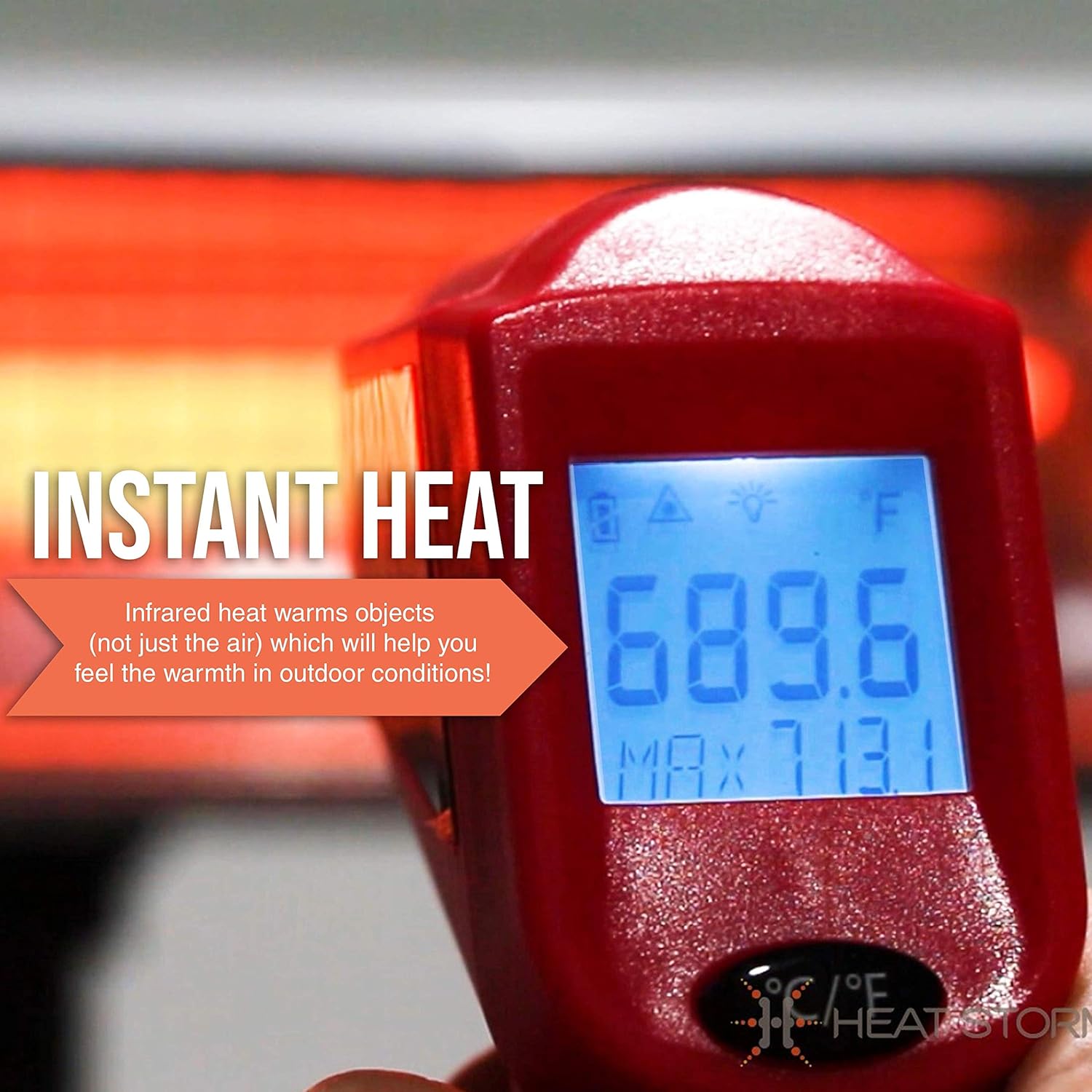 NEW Touch Screen - 1500 Watt ~ Infrared Space Heater ~ Wall Mounted ~ Wifi Enabled Grey with WIFI & HS-1500-OTR Infrared Heater, 1500-watt