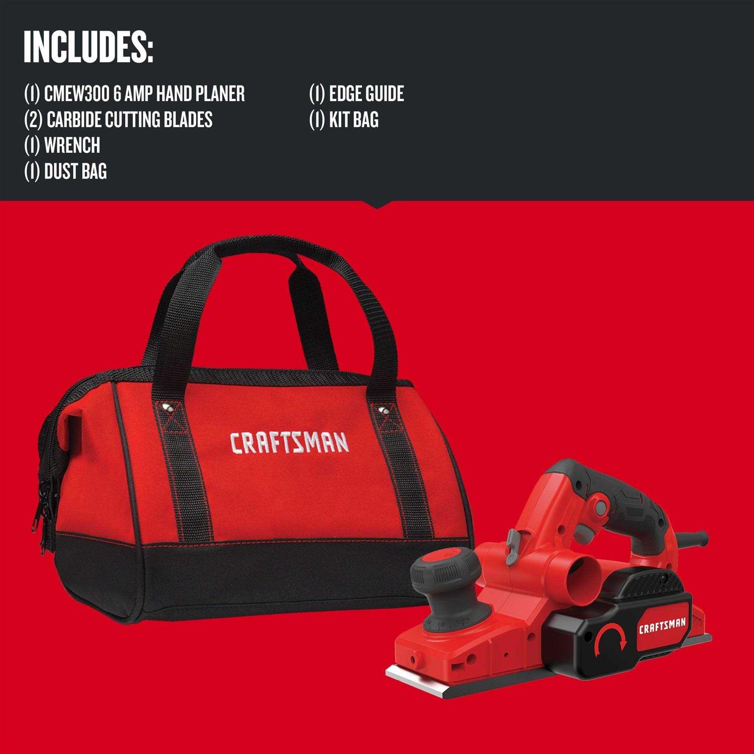 Craftsman 6-Amp Handheld Planer - Shop Hardware Tools Online Store