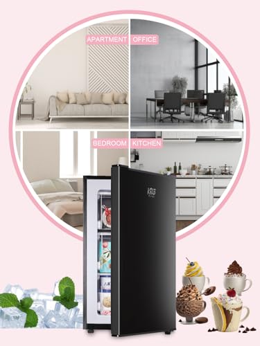 KRIB BLING Upright Freezer, 3.0 Cu.ft Freezer with 3-Level Temperature Control