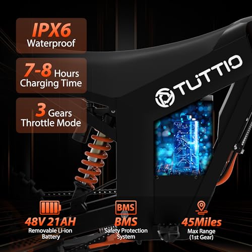 Electric Dirt Bike Teens Adults - 48V 21AH Electric Bicycle 14"/12" Fat Tire Off Road High Torque Mini E Motocross Motorcycle Dirt Bike