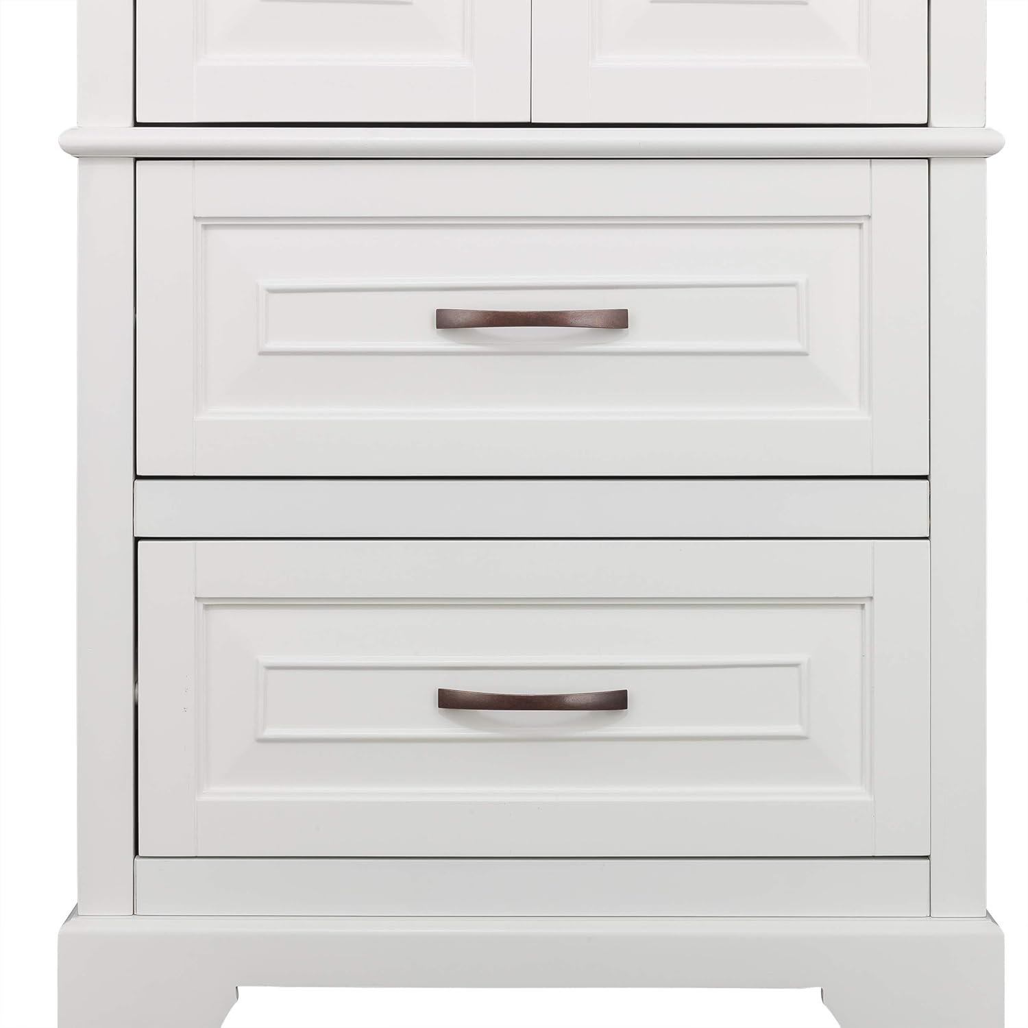 Elegant Home Fashions St. James Bathroom Storage Linen Cabinet, White