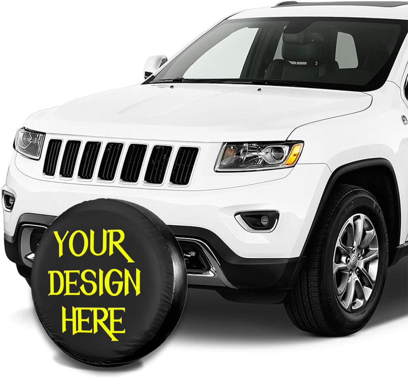 Custom Spare Tire Cover, Add Your Own Personalized Waterproof Universal Wheel Tire Protector with Picture Text Fit for for Jeep,Trailer, Rv, SUV and Many Vehicle (16 inch) Pack of 2
