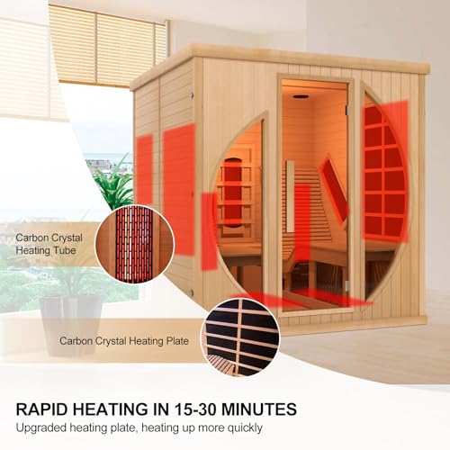 Full Size Portable Steam Saunas for Home Spa, Full Body Sauna Tent for Relaxation, 1500W & 4L Sauna Steamer Machine, Remote Control, Foldable Chair (Black)