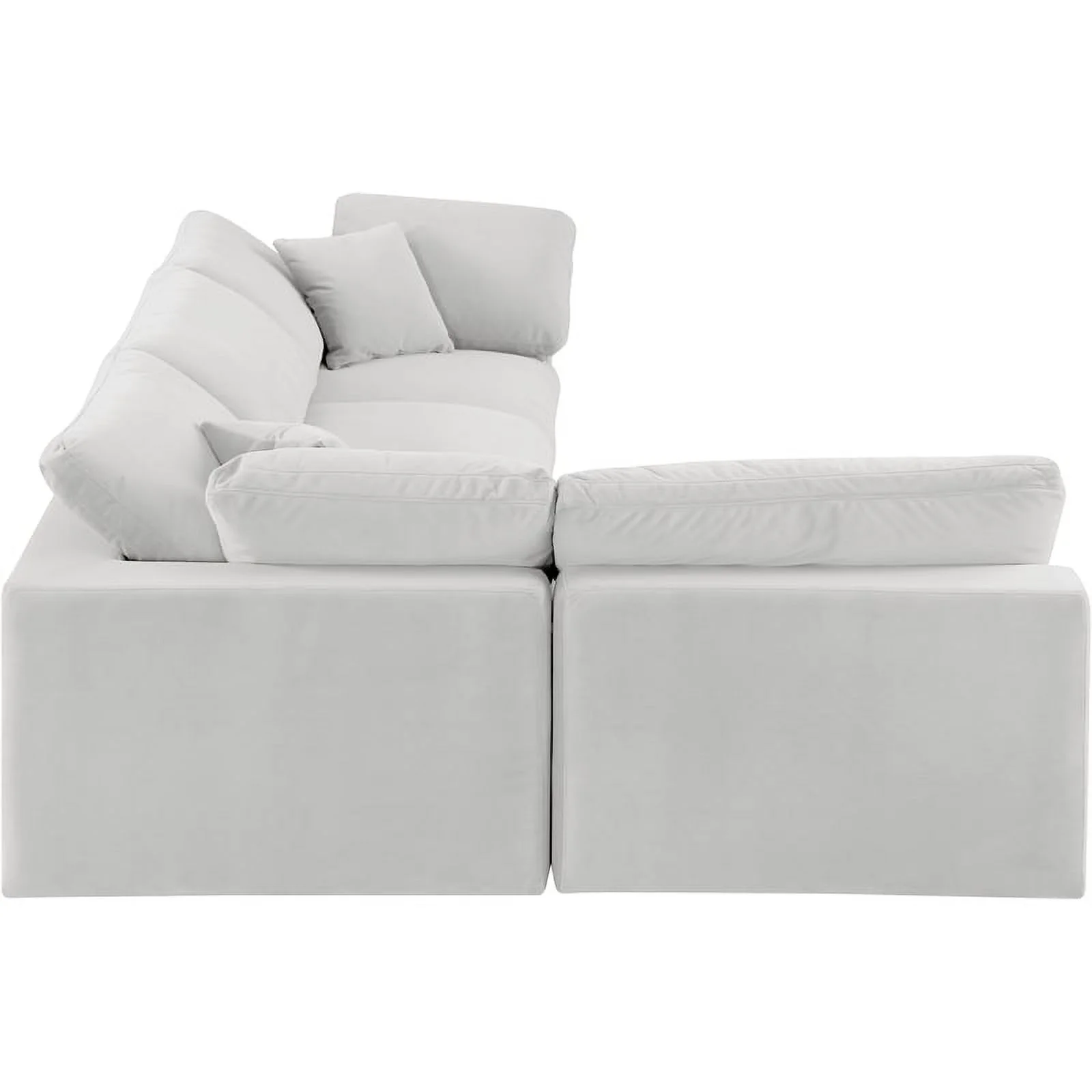 Meridian Furniture Comfy Cream Velvet Modular Sectional
