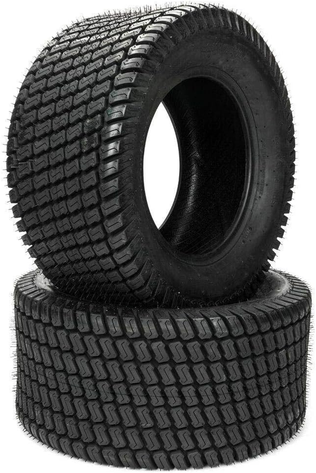 Set of 2 Turf Lawn Tractor Mower Tires 24x12-12 4PR Tubeless Sawtooth Tread