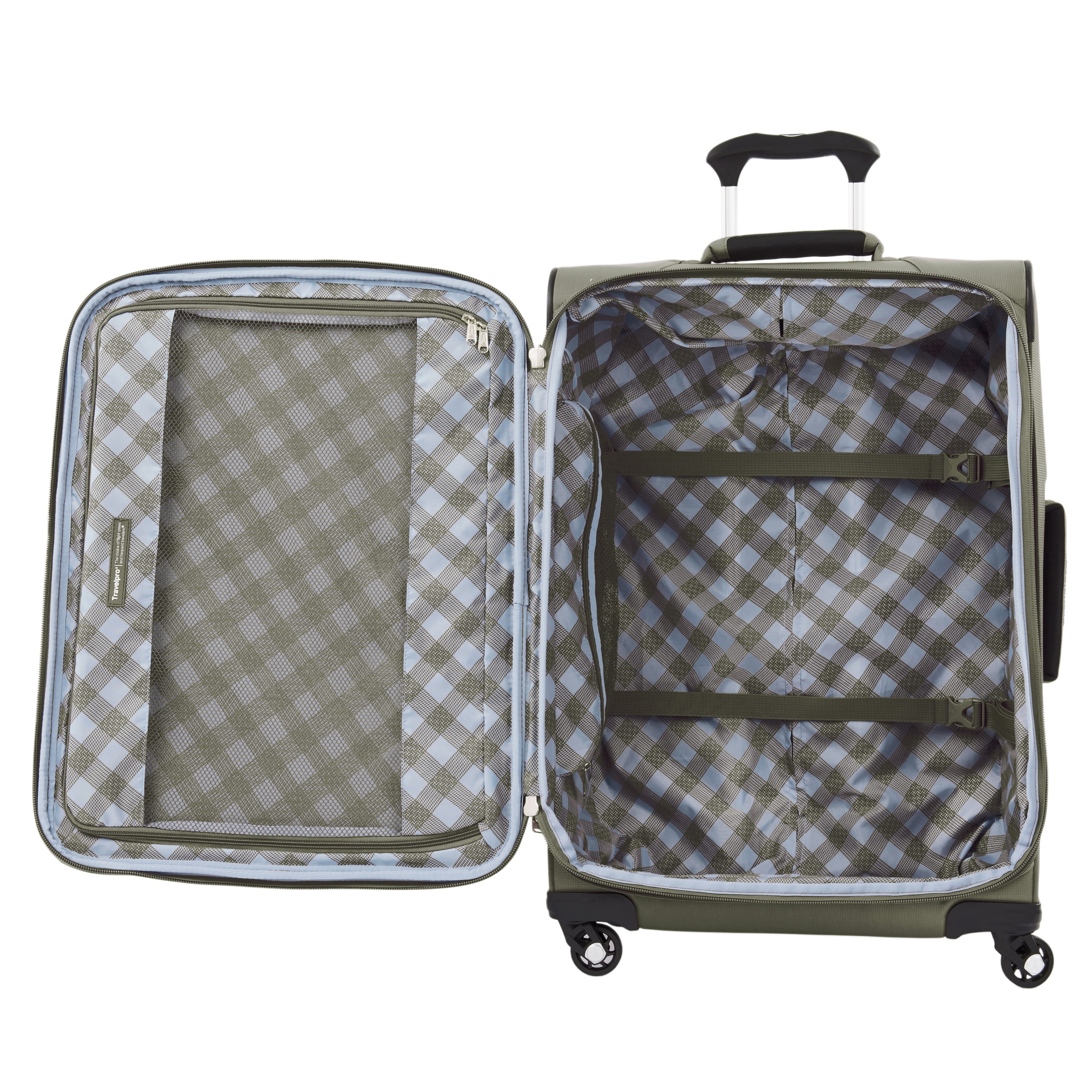 Travelpro Maxlite 5 25" Expandable Checked Spinner Luggage Slate Green - Curated Treasures Market