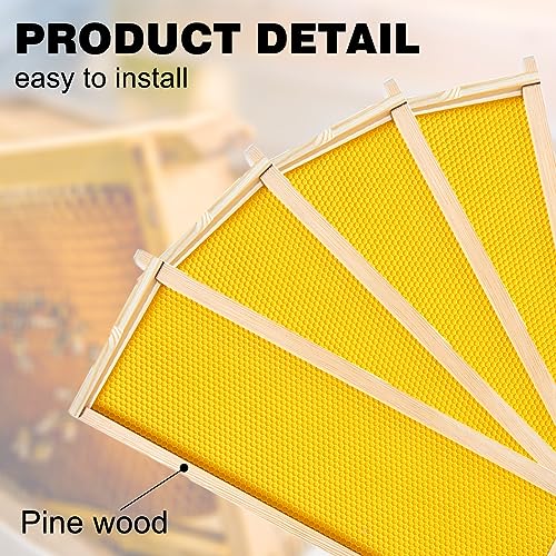 Bee Hive-10 Frame Beehive Starter Kit,Beeswax Coated Bee Hives for Bee Keeper,Beehive Include 1 Deep Bee Box and 1 Medium Bee Hive Box with Frame and Foundation(Unassembled)