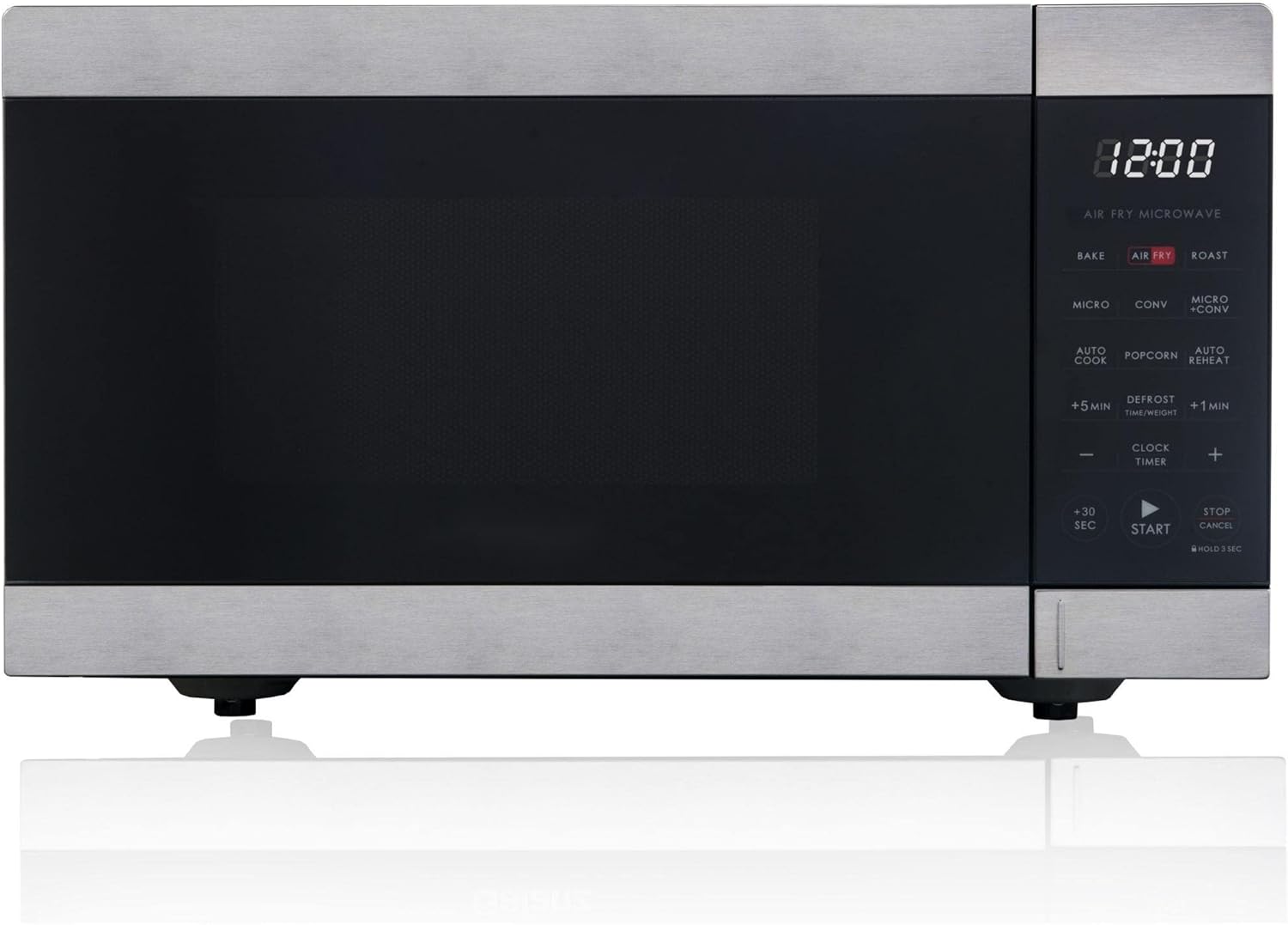 0.9 Cu ft Air Fry Microwave, 900 Watts, Stainless Steel/AA