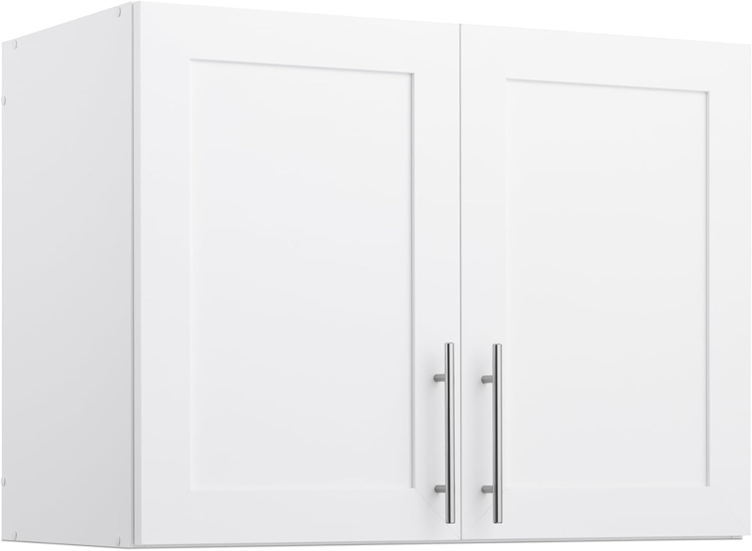 Prepac Elite 6 Piece Panel Doors Closet Organizer System, White Set, Bathroom, Pantry Wall and 3 Storage Cabinets, 16.75" D x 96" W x 89" H