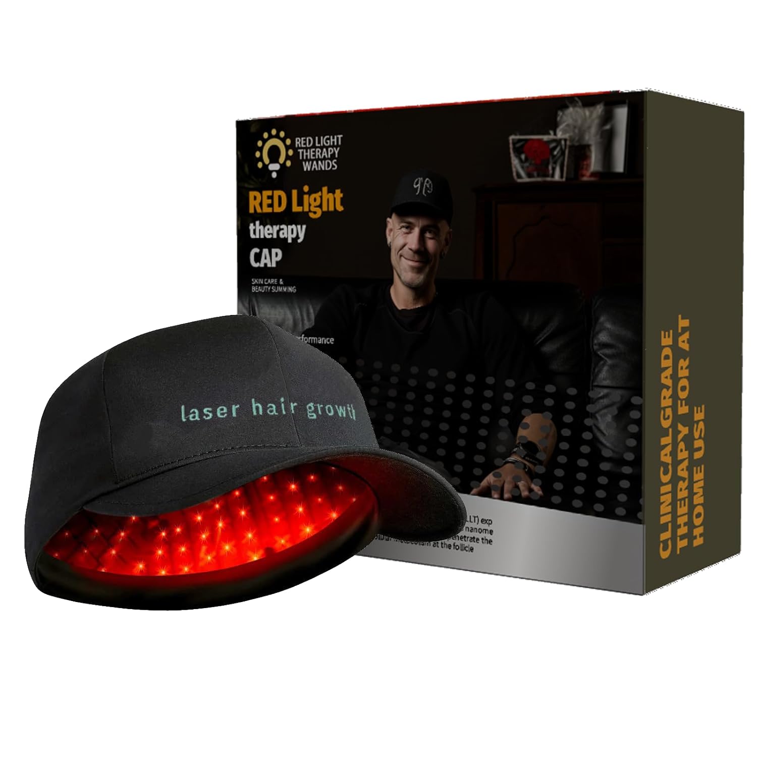 Laser Hair Growth Cap, Laser Therapy Cap for Hair Regrowth, Hair Regrowth Treatments Laser Cap, Red Light Therapy Cap Laser Hair Growth System Hair Loss Treatments for Men & Women Laser Therapy Cap