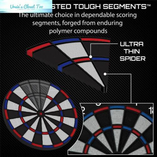 Fat Cat Electronx Electronic Soft Tip Dartboard with Cabinet