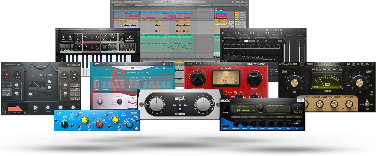 PreSonus AudioBox 96 Audio Interface Full Studio Bundle with Studio One Artist Software Pack with Mackie New! CR3-X BT Creative Multimedia Bluetooth Monitors and 1/4” Instrument Cables