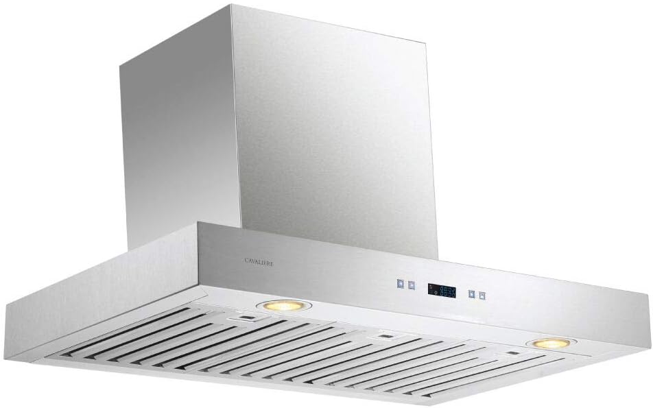 CAVALIERE 30 Inch Range Hood Wall Mounted Stainless Steel Kitchen Vent 900 CFM
