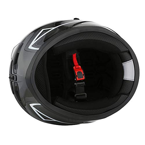 1Storm Motorcycle Full Face Dual Visor Helmet Bundle with Spoiler and Motorcycle Bluetooth Headset: HJK316 Matt Black