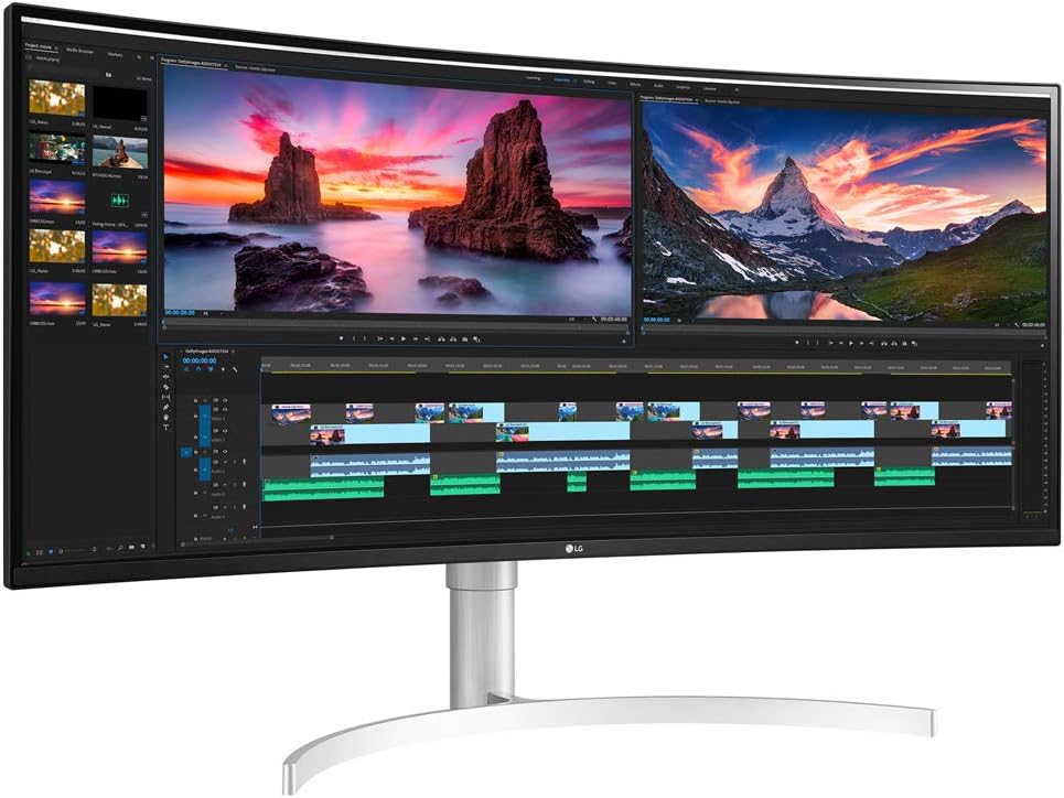 LG 38WN95C-W 38 inch UltraWide QHD+ IPS Curved Monitor NVIDIA G-SYNC Compatible Bundle with 1 YR CPS Enhanced Protection Pack and Elite Suite 18 Standard Editing Software Bundle