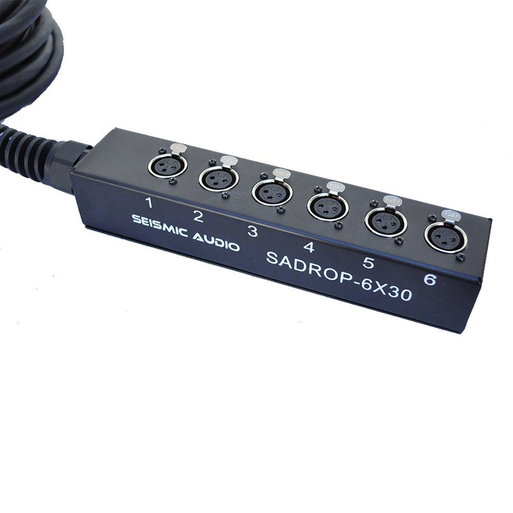 Seismic Audio SADROP-8x30 8 Channel Drop Snake Cable, 30-Feet Pro Audio Sub Snake