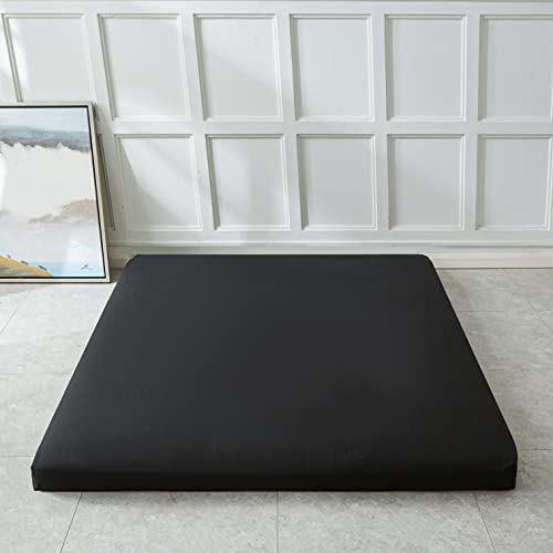 Japanese Floor Mattress Futon Mattress, Thicken Sleeping Mattress Foldable & Portable Roll up Camping Mattress, Coffee Full
