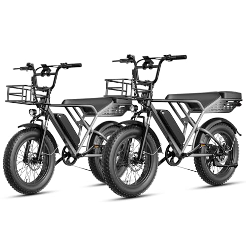 Jasion RetroVolt Electric Bike for Adults,【1500W Peak Motor & 30MPH & 70Miles】 Electric Dirt Bike,Dual Suspension Ebikes for Adults, 20" Fat Tire Ebike with 48V 13Ah Battery, UL 2849 Tested