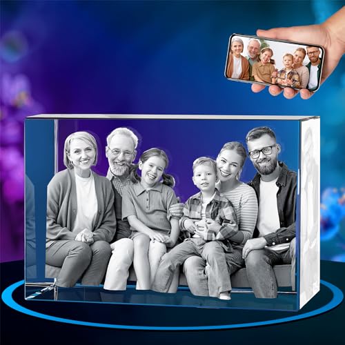 ArtPix 3D Premium Crystal Photo, Personalized Gifts for Mom, Women, Wife, Men, Her, Husband,Grandma, Great Customized Gift With Your Own Photo, Custom Birthday 3D Picture Rectangle, Couples Gifts