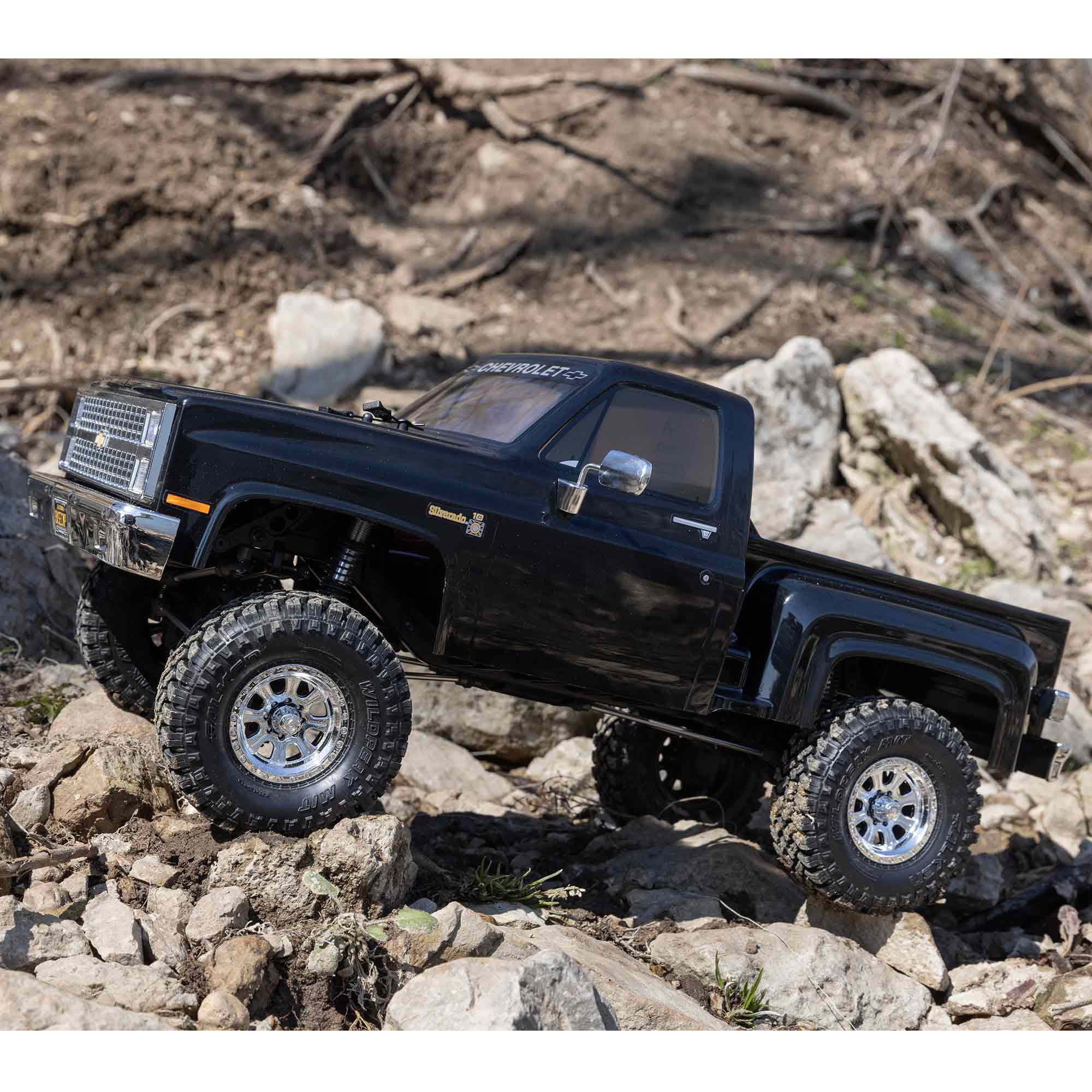 Axial RC Truck SCX10 III Base Camp 82 Chevy K10 RTR Ready-To-Run Battery and Charger Not Included Black AXI03030T2