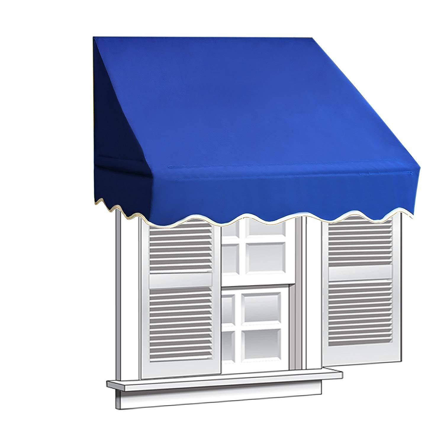 Aleko 8 x 2 ft. Window / Door Awning Canopy Blue