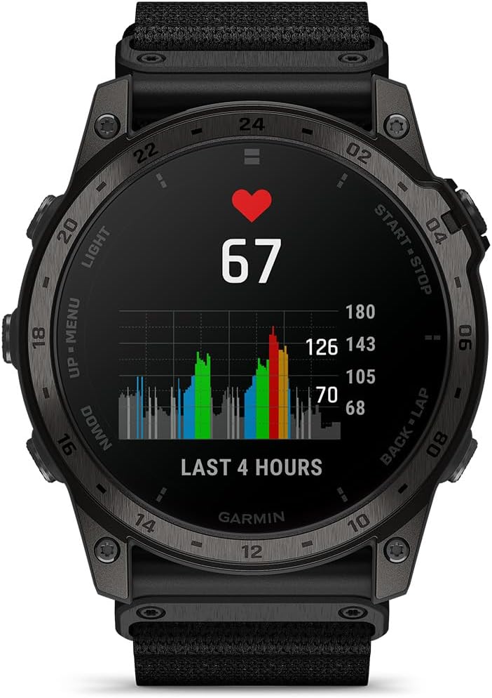 Garmin tactix 7 AMOLED Edition Tactical Military GPS Smartwatch | Touchscreen, Stealth Mode, Flashlight, Multicontinent Mapping, Weather, Health Metrics | Signature Series Watch Stand Bundle