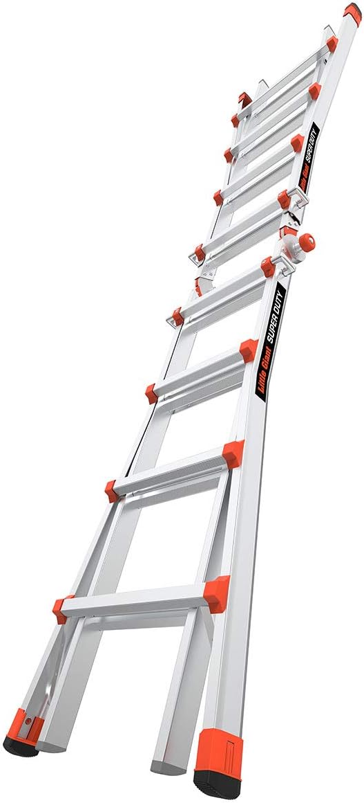 Little Giant Ladders, Super Duty, M17, 17 foot, Multi-Position Ladder, Aluminum, Type 1AA, 375 lbs weight rating, (10402)