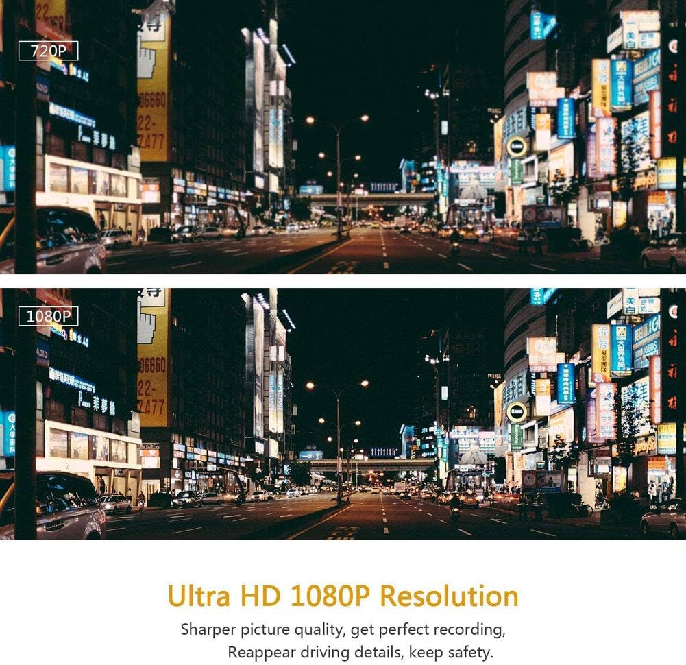 Dash Cam Dash Camera Double Recording Full 1080P HD Recording DVR Cam Video Recorder in Car Camera Dashcam for Cars 170 Wide Angle WDR with 3.0" LCD Display Night Vision Motion Detection G-Sensor