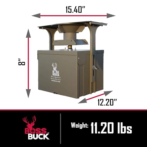 Boss Buck 12 Volt High Torque Motor Automatic Hunting Game Feeder Conversion Kit with Set Timer Holder and Large Swing Door Slinger