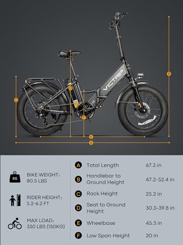 Electric Bike for Adults, 20.8Ah Removable Battery, Folding E-Bike with 750W Motor, 75+Miles Long Range, 4-6Hours Fast Charging, 7 Speed 20 x 4.0 Fat Tire Electric Horn, Class 2 Ebike
