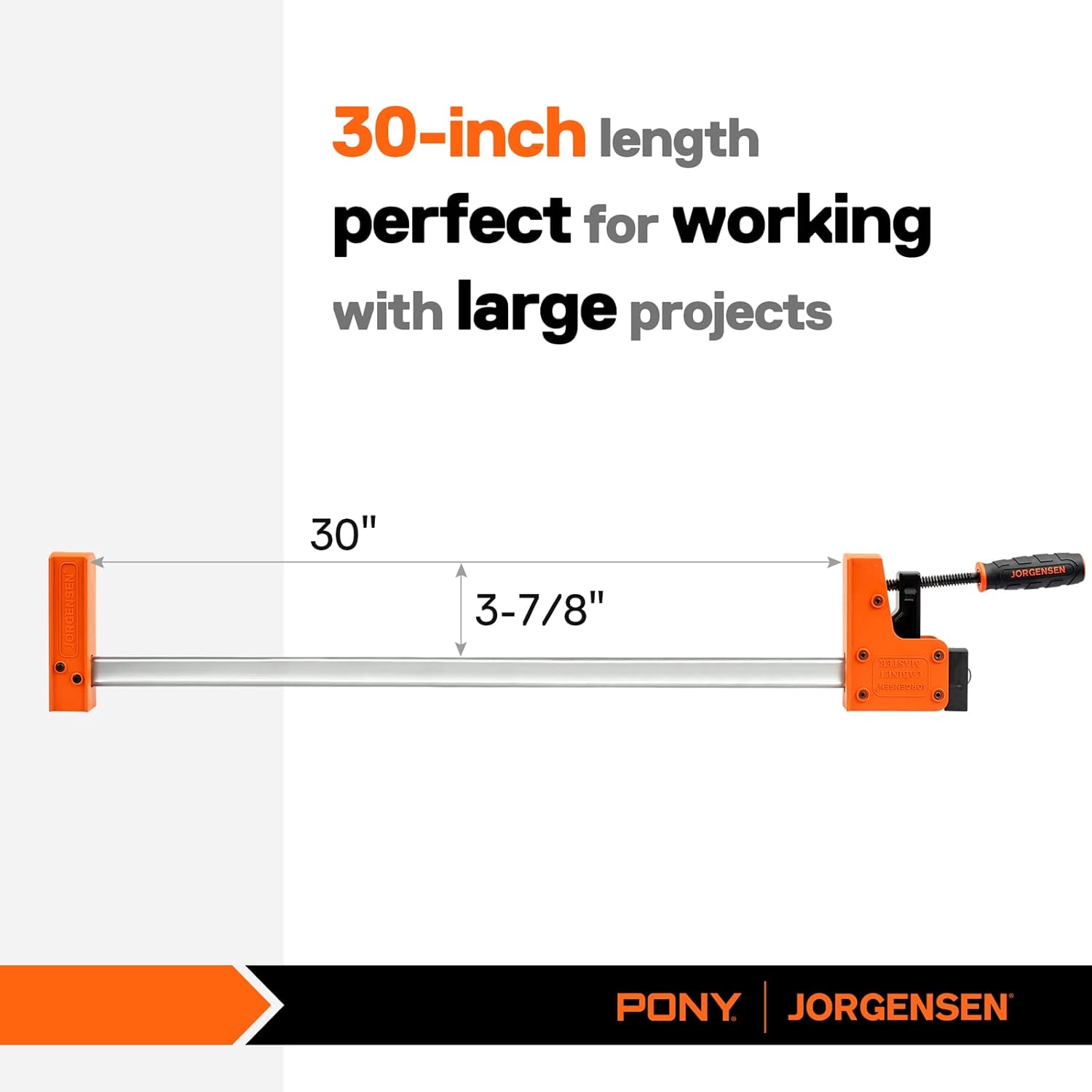 Jorgensen Cabinet Master 24-inch 90° Parallel Jaw Bar Clamp, 2-pack…