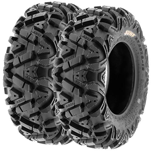 Set of 4 SunF Power.I ATV/UTV AT All-Terrain Tires 24x8-12 Front & 24x10-12 Rear 6 PR Tubeless A033