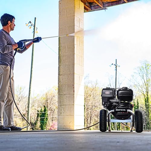 Simpson Cleaning 4200 PSI Gas Pressure Washer, 4.0 GPM Power Washer for Commercial Use, Honda GX390 Engine, 50-Foot Steel-Braided Hose, Aluminum Series, 49-State (ALH4240)