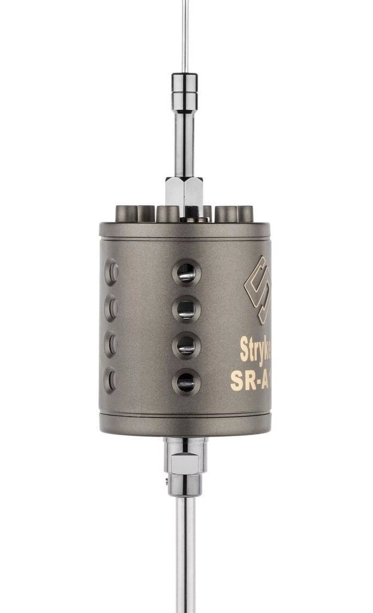STRYKER - 10,000 WATT 10/11 METER (28-30MHZ) HEAVY DUTY MAGNET MOUNT ANTENNA KIT WITH 62-1/2" STAINLESS WHIP, QUICK ON CONNECTOR & RAIN CAP